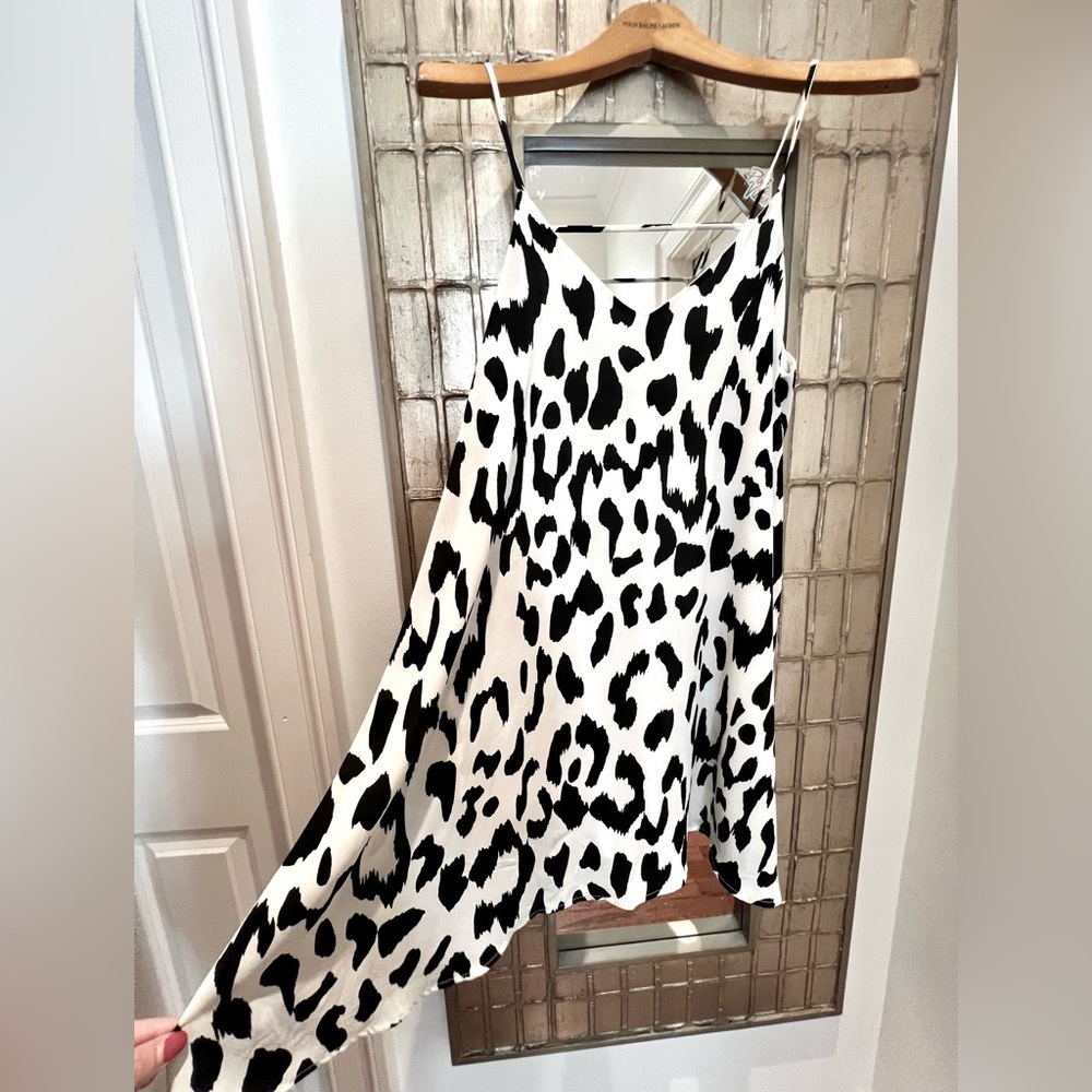 Peach Love California Swing Dress Cheetah Print Abstract Animal Print Leopard